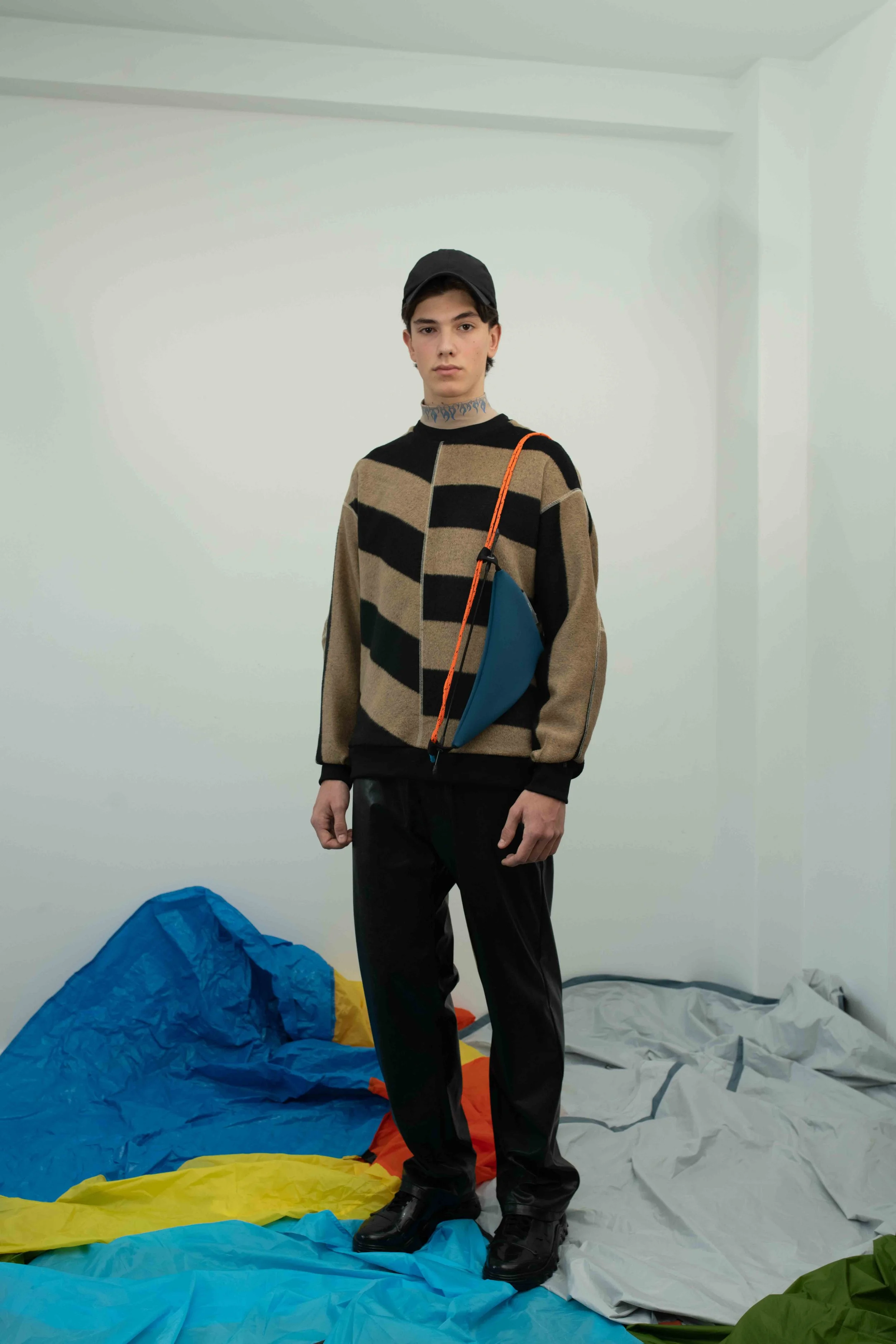 Freeway Coat - Relaxed Striped Wool Coat | Estelita Mendonça